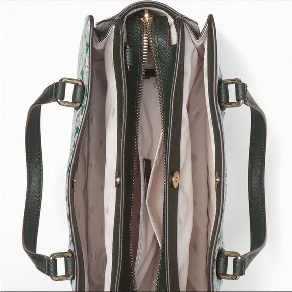 ❌SOLD❌NWT Kate Spade Reese Laurel Way Satchel in Floral Aphrodite Green Multi - Picture 3 of 5